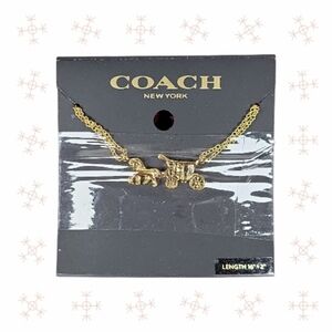 Coach Gold Double Chain Necklace